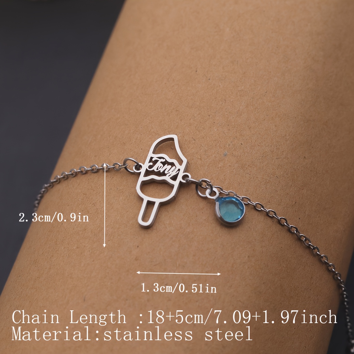 Minimalist Popsicle-Shaped Bracelet, Summer Gift Idea